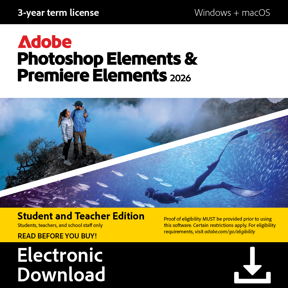 Adobe PHSP & PREM Elements 2026 STE 3Y ESD TR