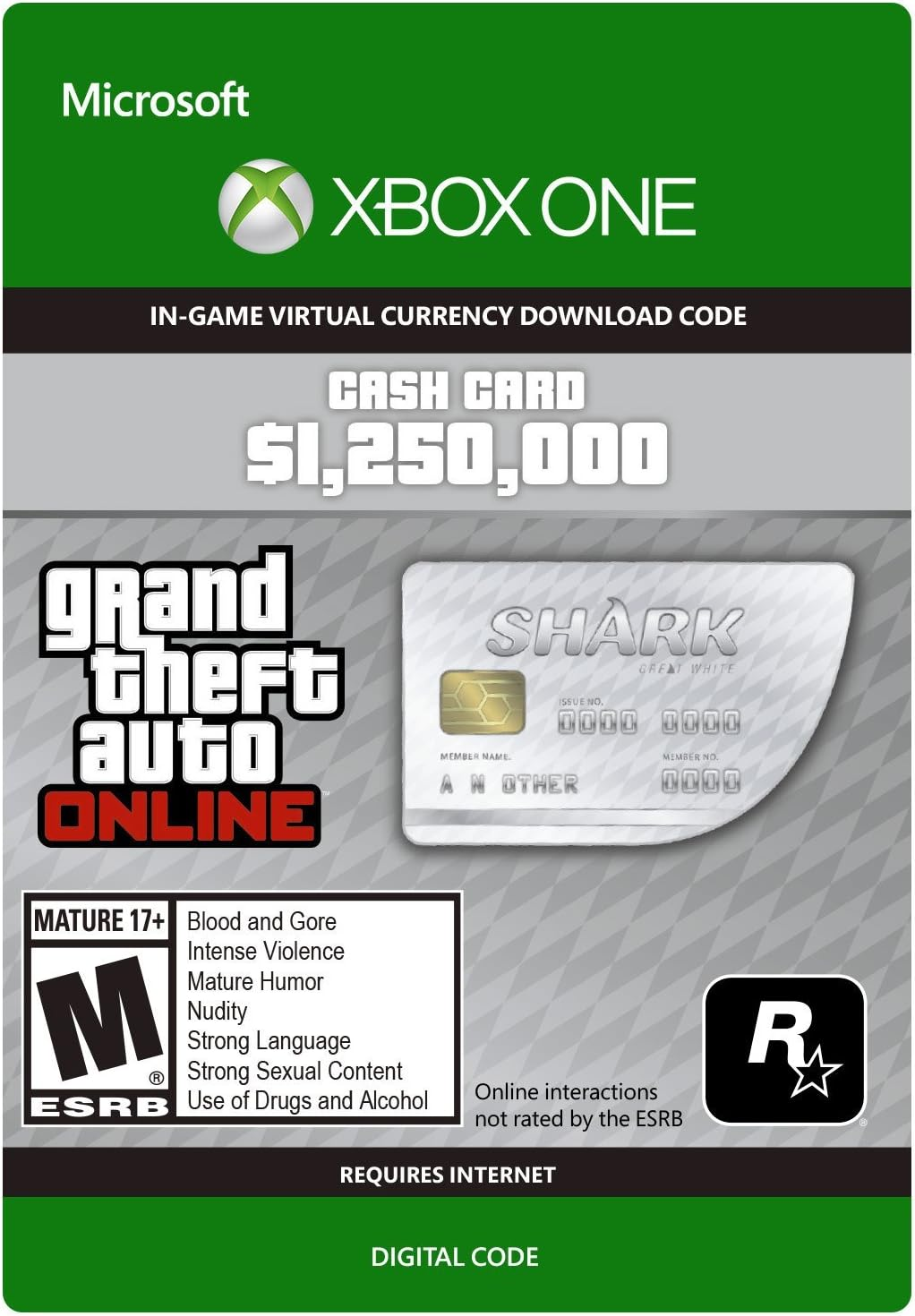 Microsoft C2C GTA Online: Great White Shark Cash Card (Xbox One) TR - Xbox Kod