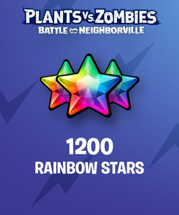 Plants vs. Zombies: Battle for Neighborville: 1200 Rainbow Stars - Xbox Kod