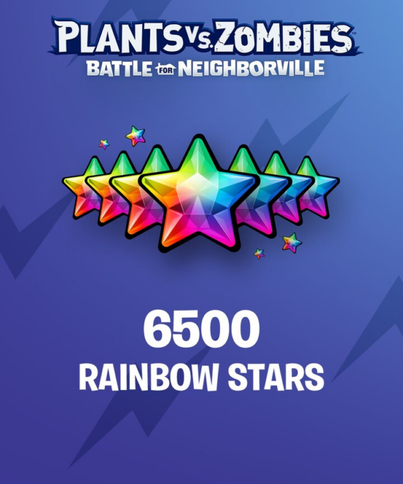 Plants vs. Zombies: Battle for Neighborville: 6500 Rainbow Stars - Xbox Kod