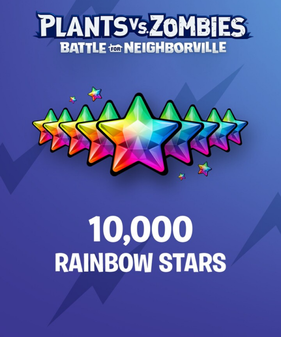 Plants vs. Zombies: Battle for Neighborville: 10000 Rainbow Stars - Xbox Kod